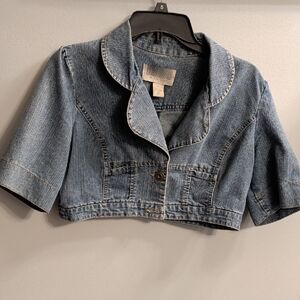 🍉Miss Lili Blue Denim Crop Jacket